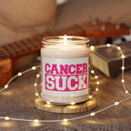 Cancer Suck Scented Soy Candle — 9oz Pink Awareness Gift