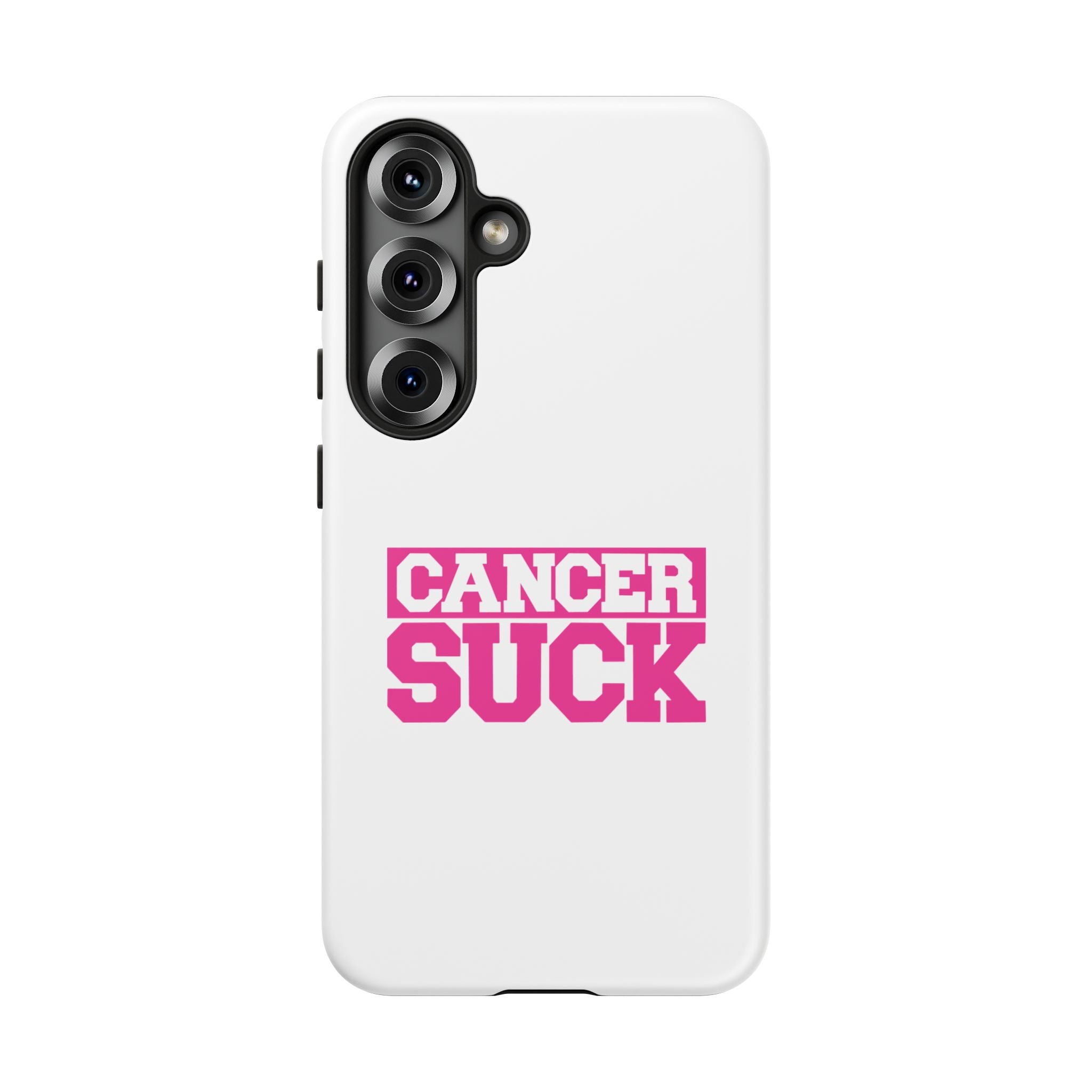 Phone Case - "Cancer Suck" Pink Awareness Tough Case
