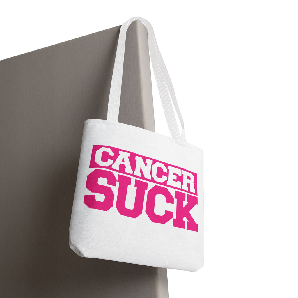Cancer Suck Pink Awareness Tote Bag