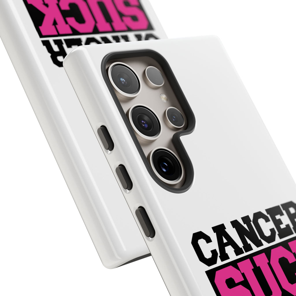 Phone Case — "Cancer Suck" Pink Awareness Tough Case