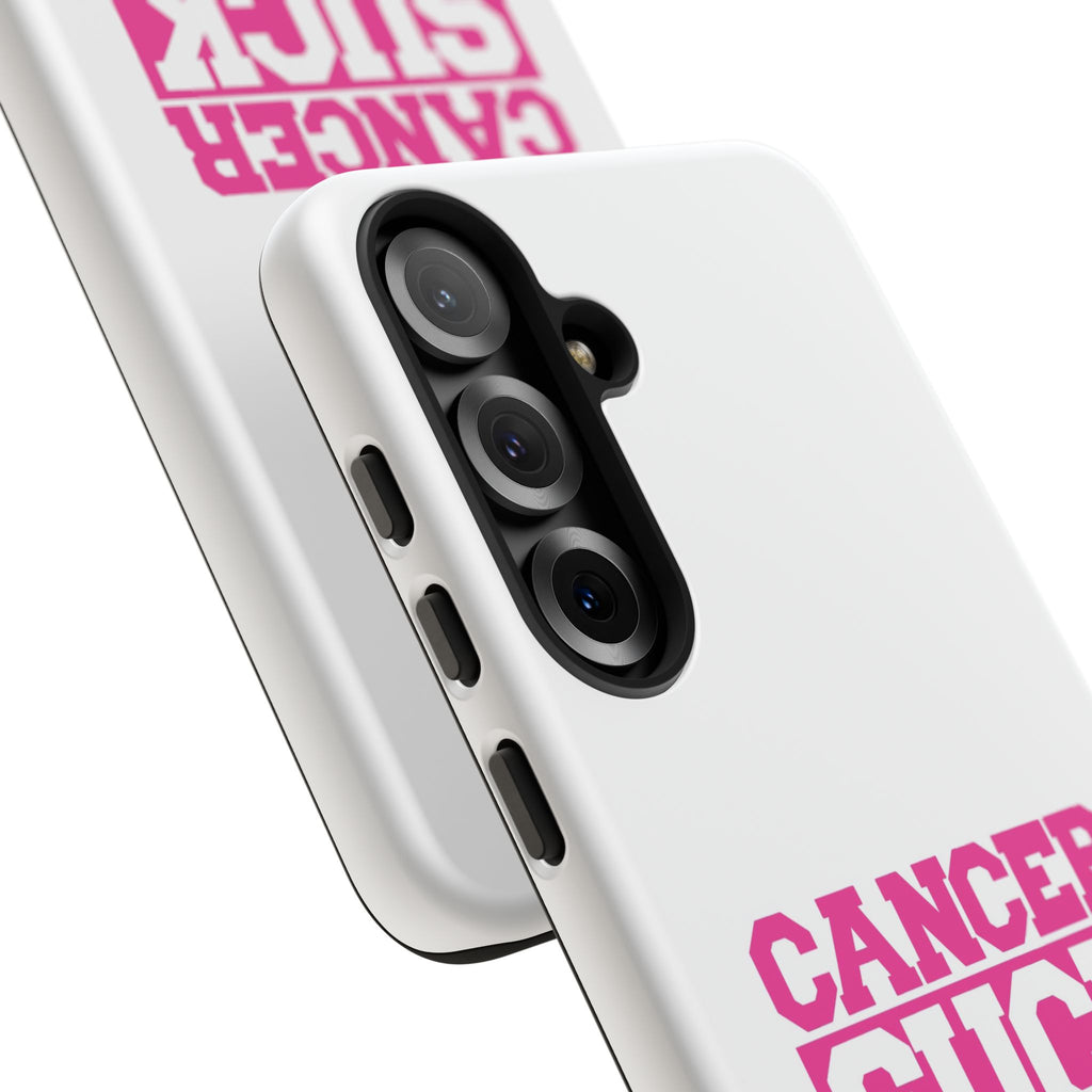 Phone Case — "CANCER SUCK" Pink Awareness Tough Case