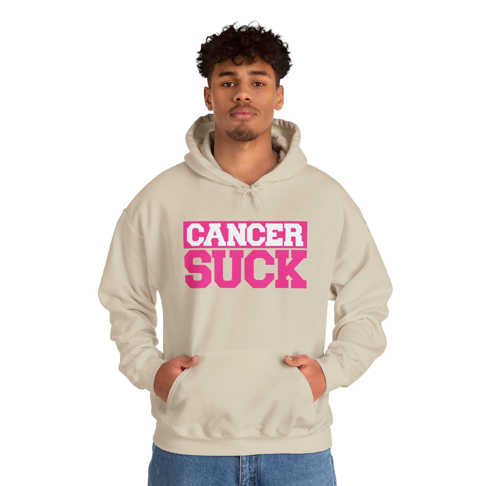 Cancer Suck Hoodie — Bold Pink Cancer Awareness Pullover