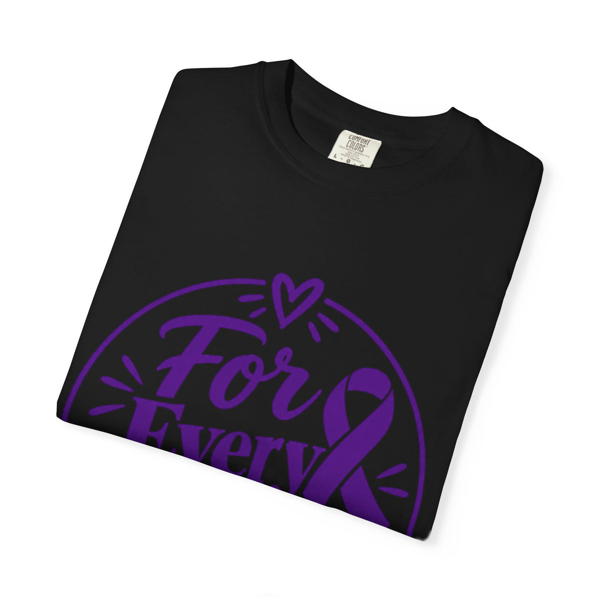 For Every Fighter T-Shirt — Cancer Awareness Purple Ribbon Support Tee