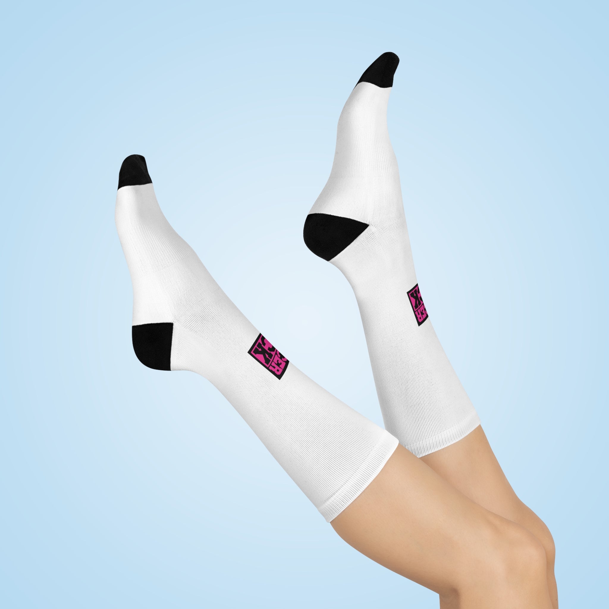 Cushioned Crew Socks — 'Cancer Sucks' Pink Awareness Athletic Crew