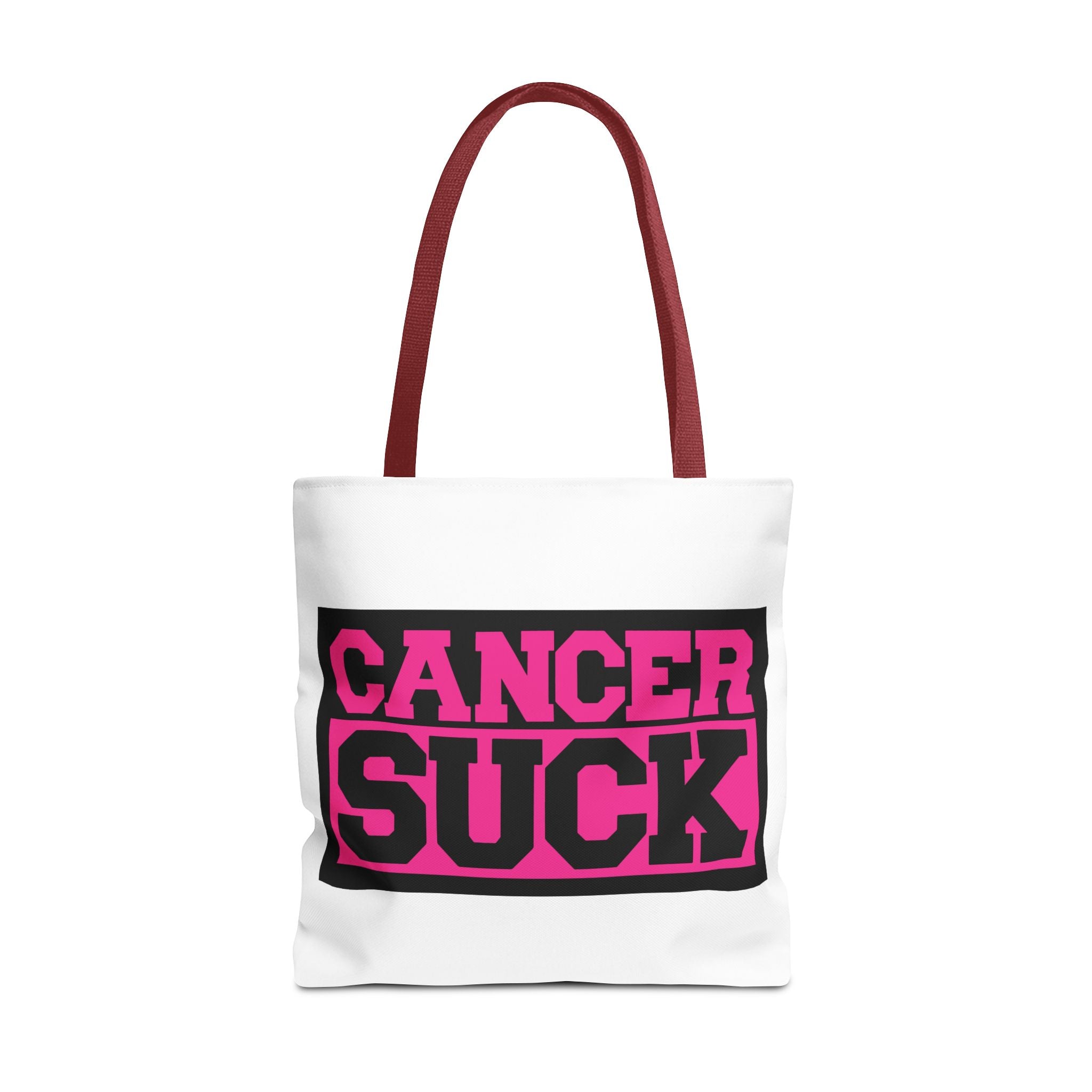 Canvas Tote Bag — "Cancer Suck" Bold Pink Awareness Tote