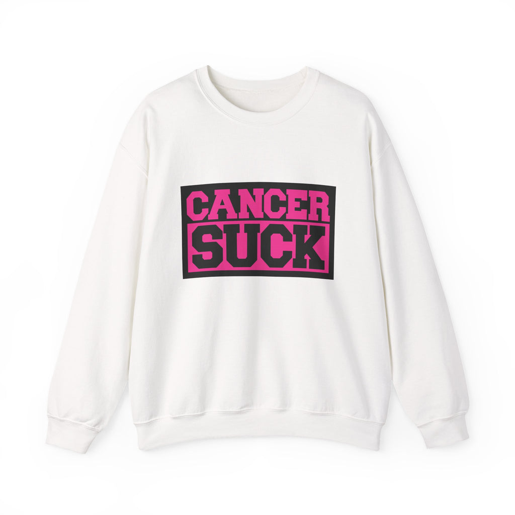 Crewneck Sweatshirt — "Cancer Suck" Bold Pink Awareness Pullover