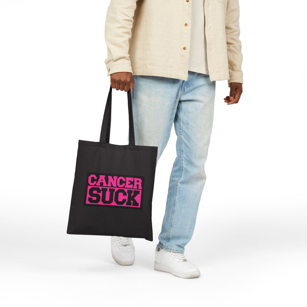 Cancer Suck Canvas Tote — Pink Advocacy Reusable Bag