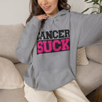 Cancer Suck Hoodie — Pink Awareness Support Pullover