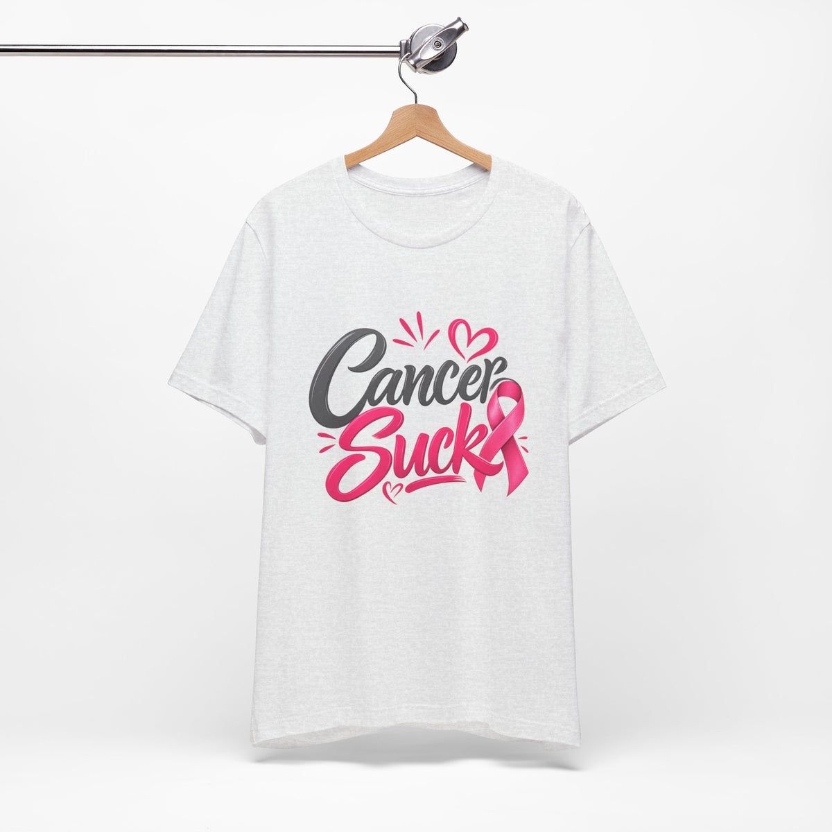 Breast Cancer Awareness Tee — "Cancer Sucks" Pink Ribbon Shirt