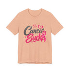 Breast Cancer Awareness Tee — "Cancer Sucks" Pink Ribbon Shirt