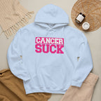 Cancer Suck Hoodie — Bold Pink Cancer Awareness Pullover