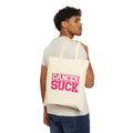 Tote Bag — "Cancer Suck" Pink Awareness Canvas Tote