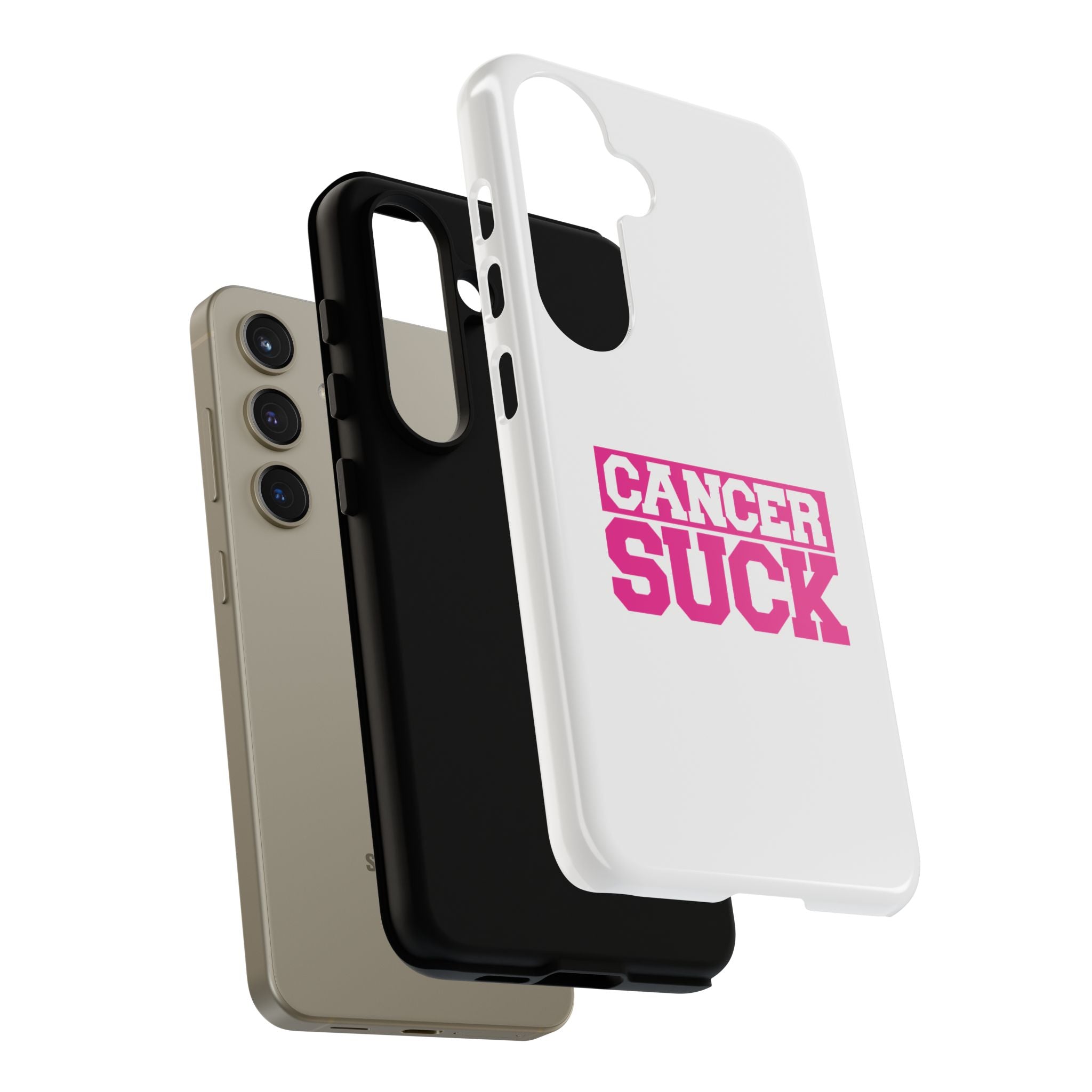 Phone Case - "Cancer Suck" Pink Awareness Tough Case