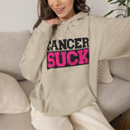 Cancer Suck Hoodie — Pink Awareness Support Pullover