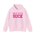 Cancer Suck Hoodie — Bold Pink Cancer Awareness Pullover