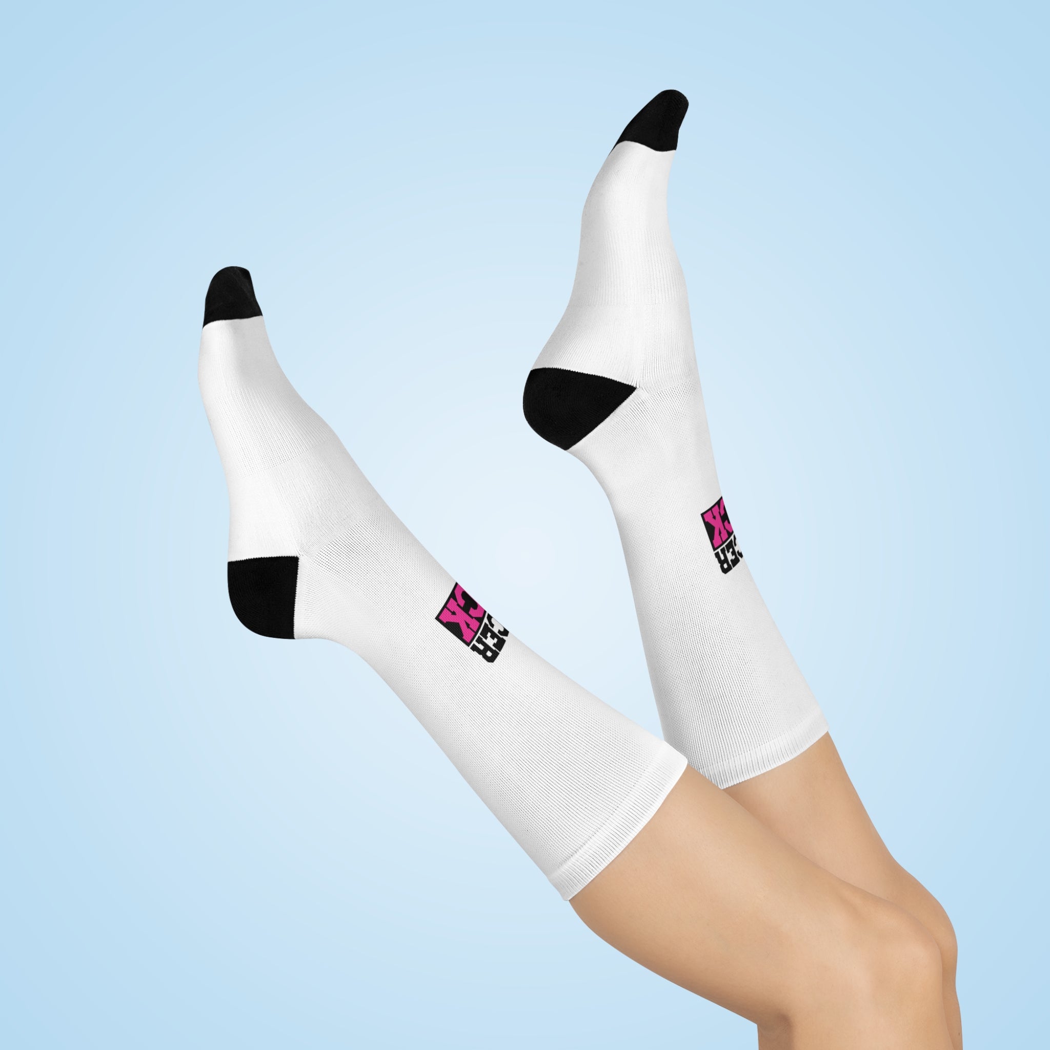 Crew Socks — 'Cancer Suck' Pink Ribbon Support Cushion Socks