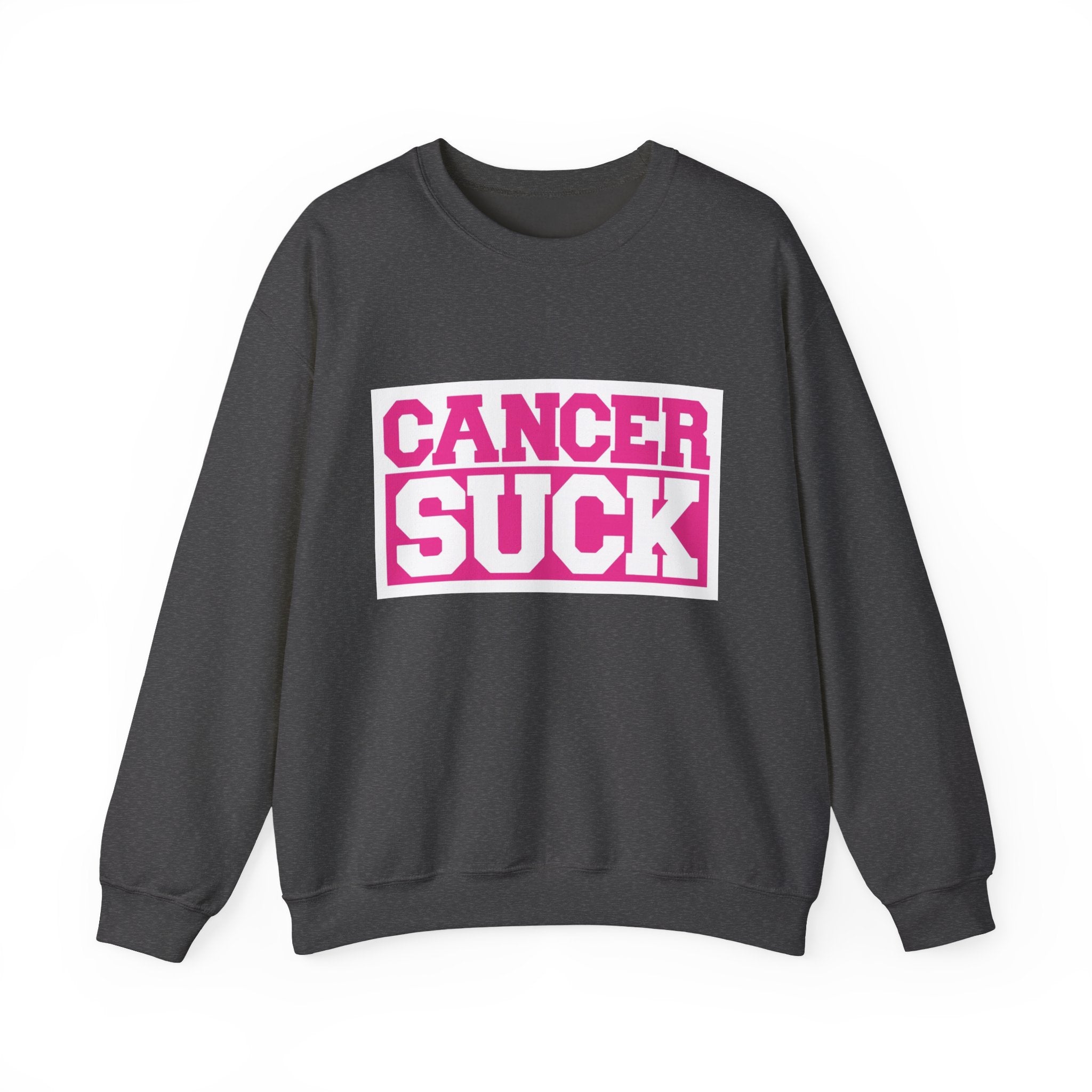 Cancer Suck Crewneck Sweatshirt — Pink Awareness Pullover for Survivors & Supporters