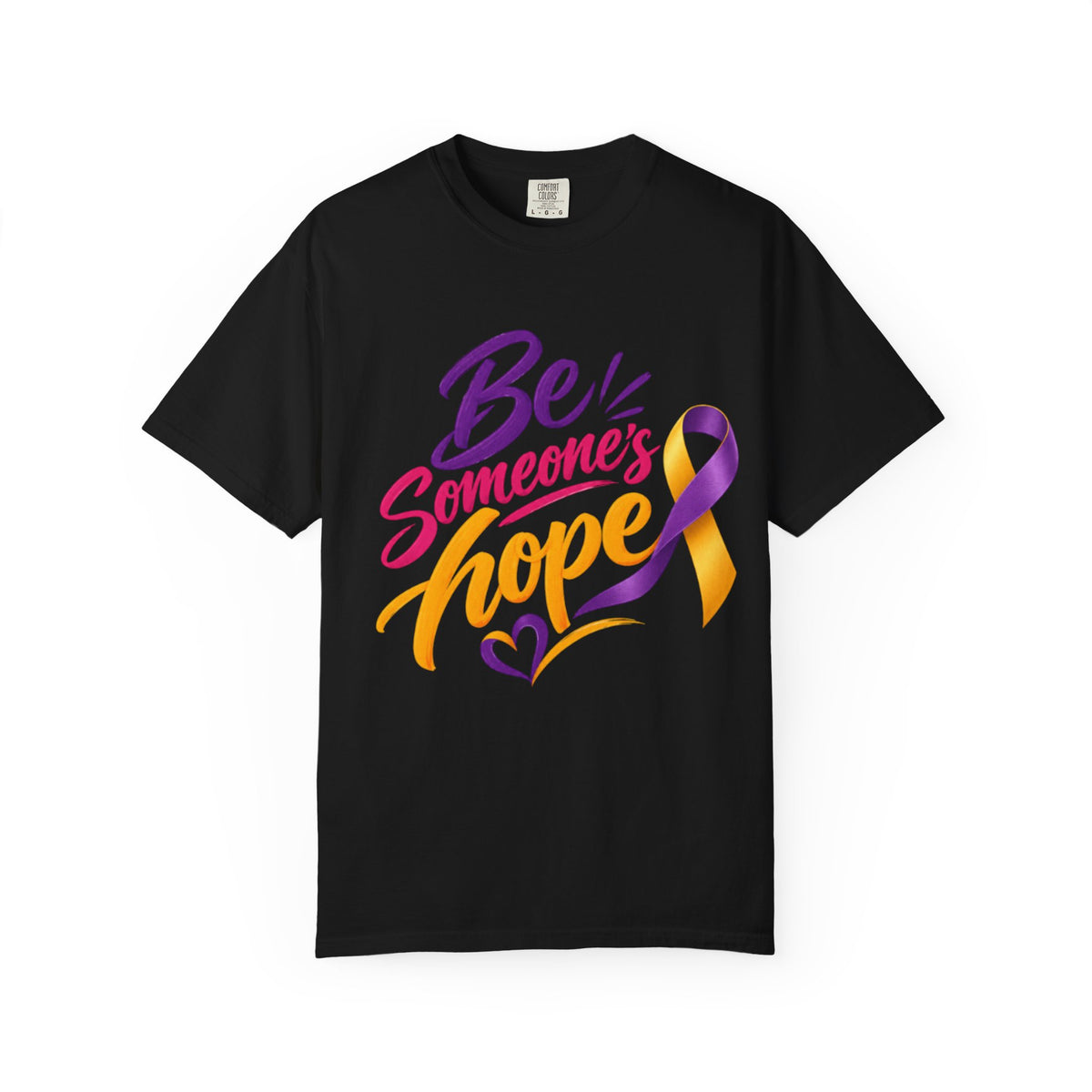 Be Someone's Hope T-Shirt — Purple & Gold Awareness Ribbon Tee