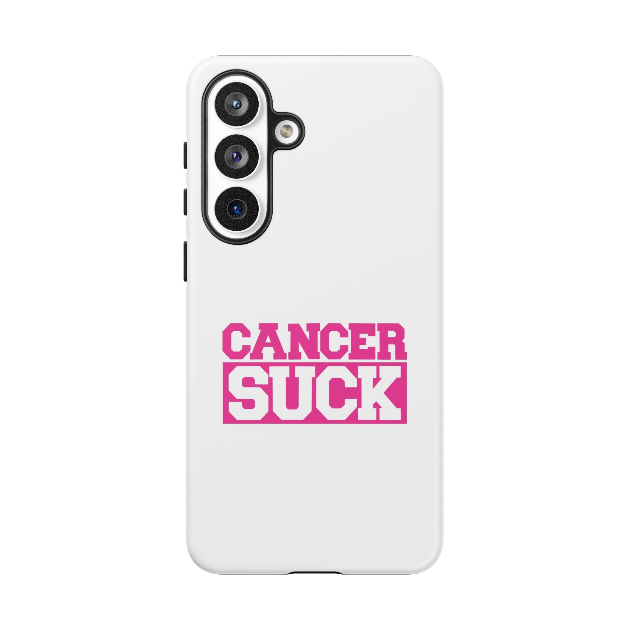 Phone Case — "CANCER SUCK" Pink Awareness Tough Case