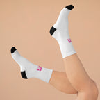 Socks - 'Cancer Sucks' Pink Awareness Recycled Poly Crew Socks