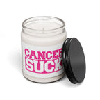 Cancer Suck Scented Soy Candle — 9oz Pink Awareness Gift