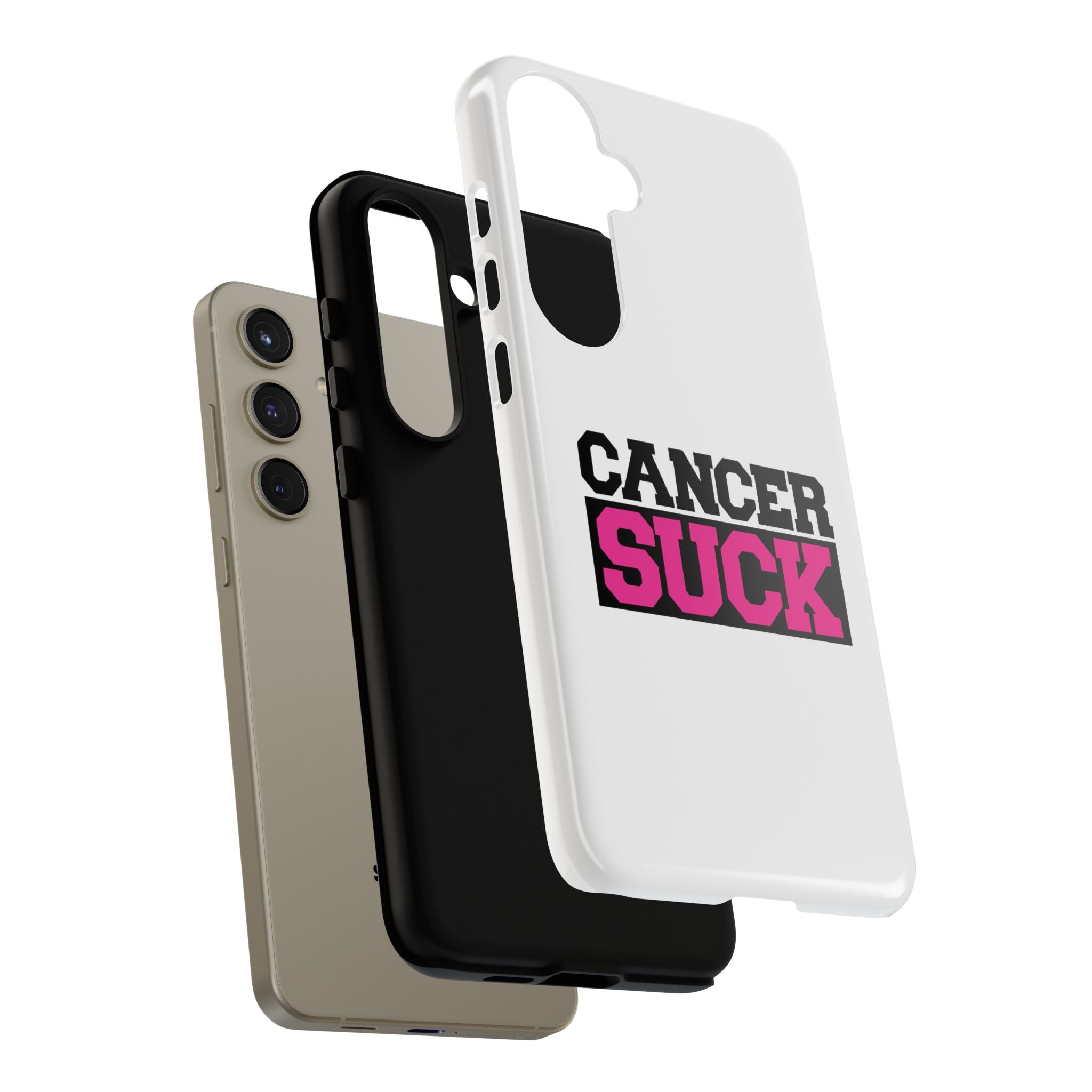 Phone Case — "Cancer Suck" Pink Awareness Tough Case