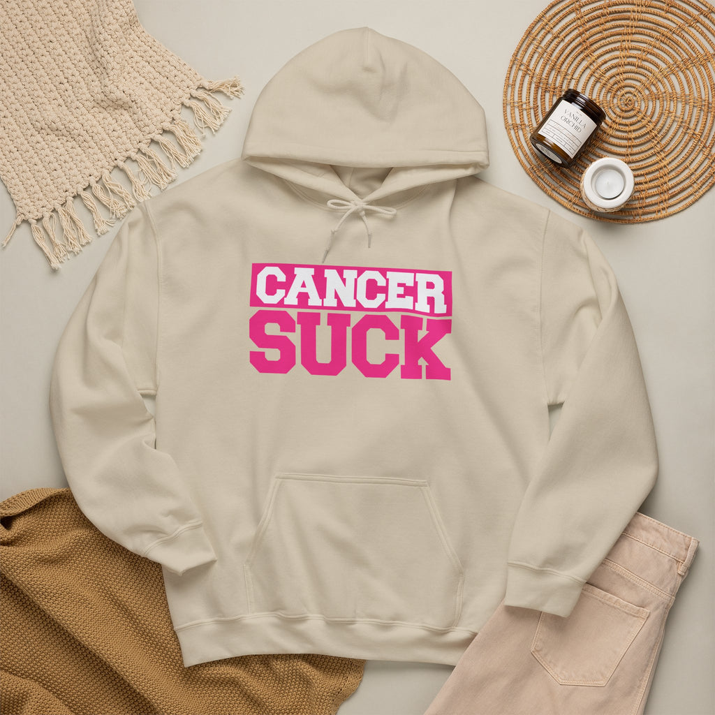 Cancer Suck Hoodie — Bold Pink Cancer Awareness Pullover