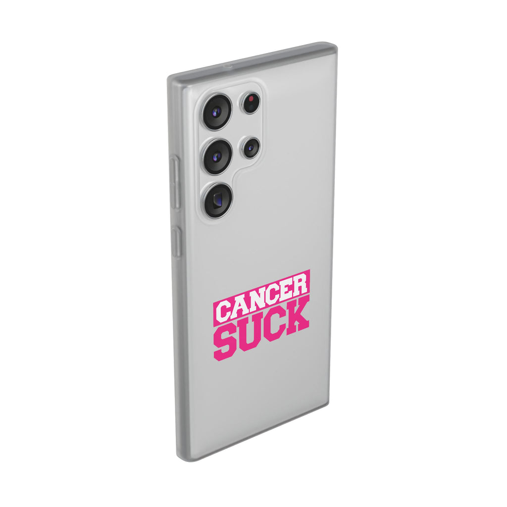 Phone Case — "Cancer Suck" Pink Awareness Flexi Case