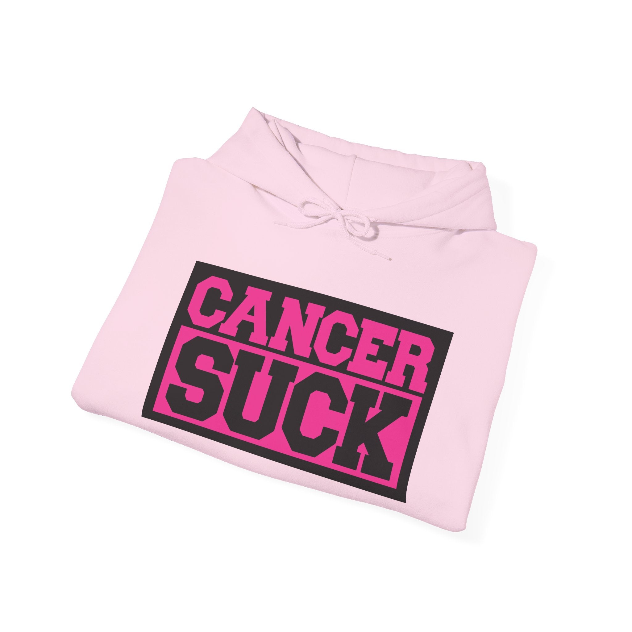 Cancer Suck Hoodie — Pink Awareness Statement Pullover