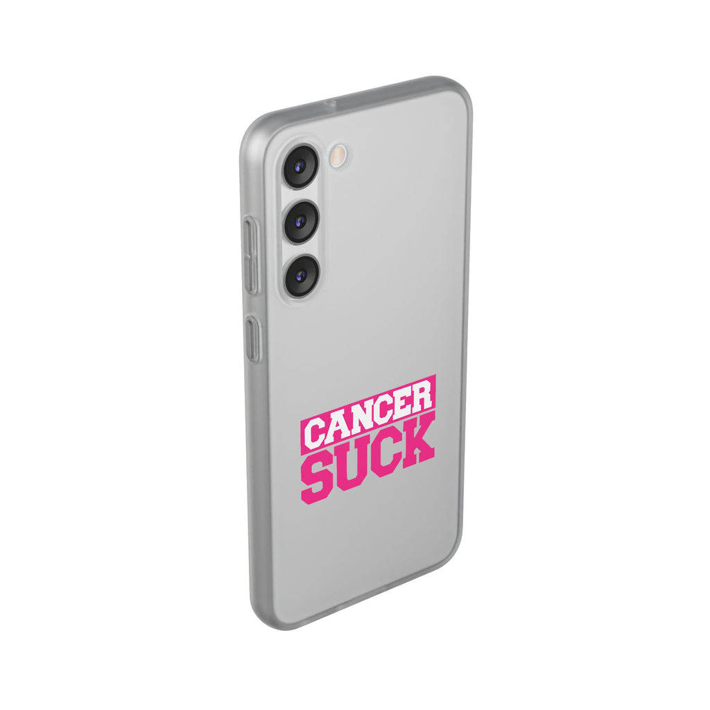 Phone Case — "Cancer Suck" Pink Awareness Flexi Case