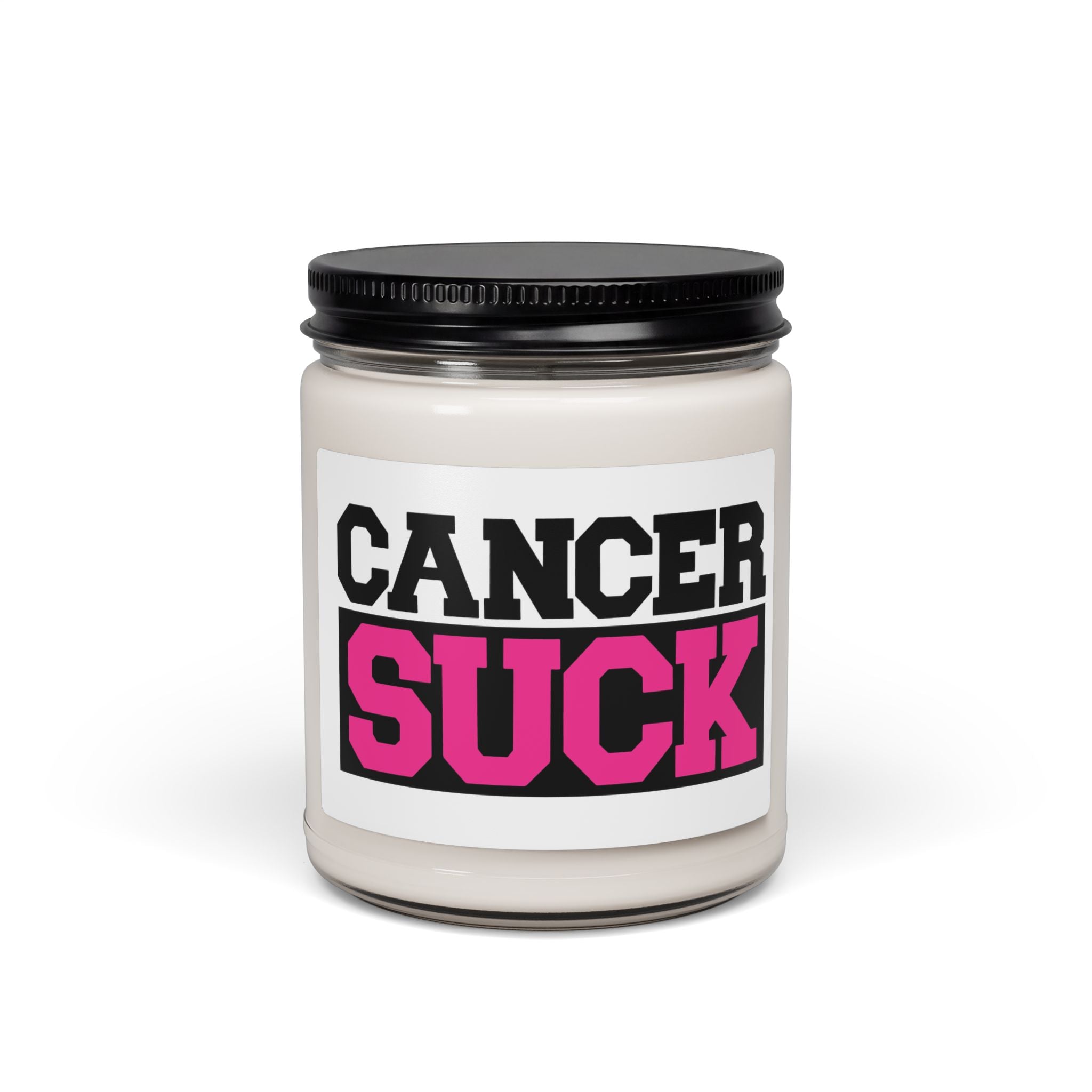 Cancer Suck Soy Candle — 9oz Scented Awareness Candle