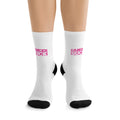 Socks - 'Cancer Sucks' Pink Awareness Recycled Poly Crew Socks