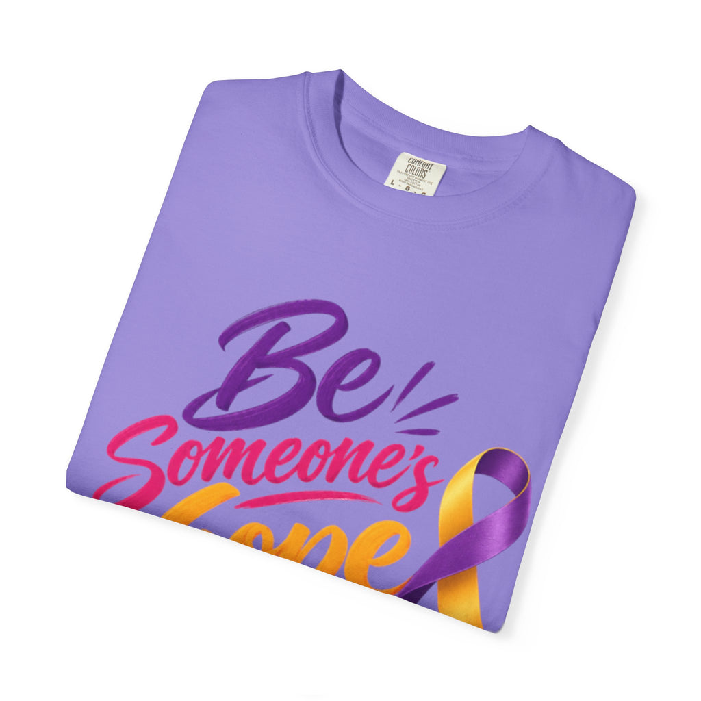 Be Someone's Hope T-Shirt — Purple & Gold Awareness Ribbon Tee