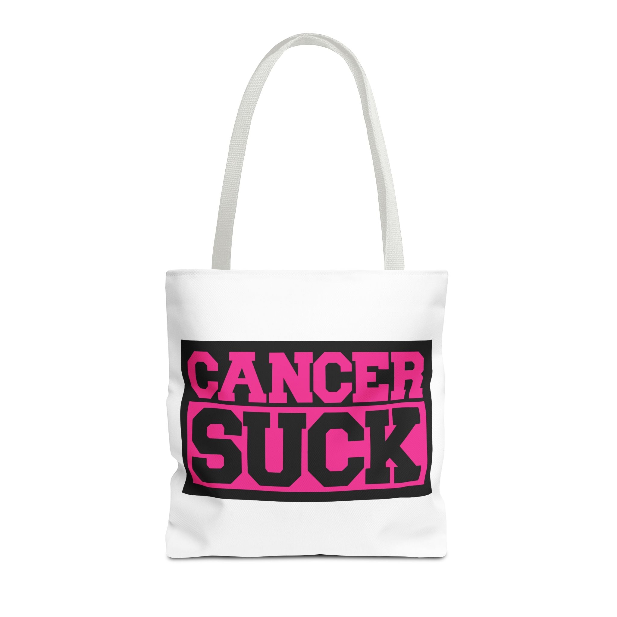 Canvas Tote Bag — "Cancer Suck" Bold Pink Awareness Tote