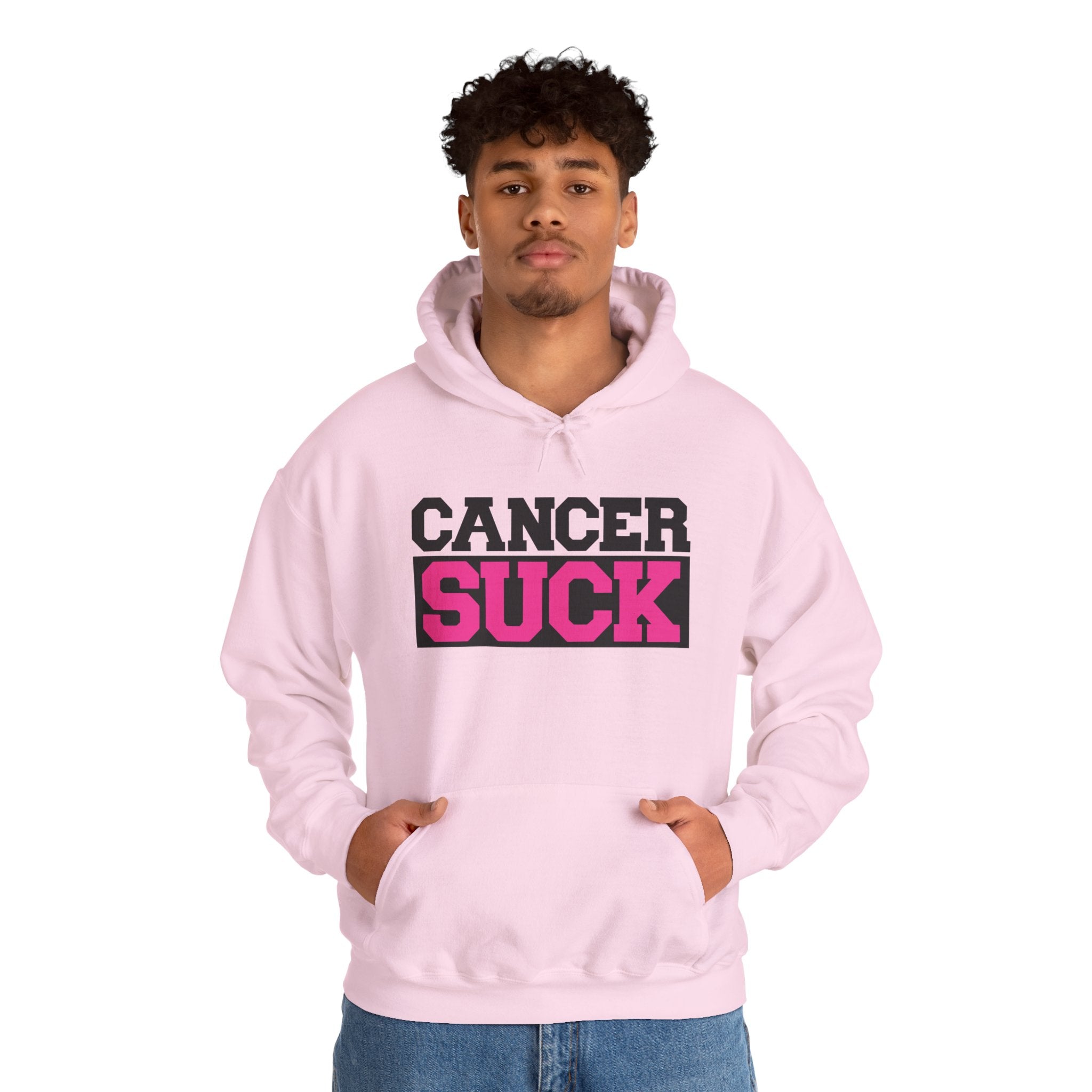 Cancer Suck Hoodie — Pink Awareness Support Pullover
