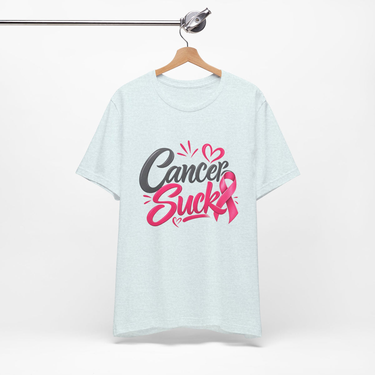Breast Cancer Awareness Tee — "Cancer Sucks" Pink Ribbon Shirt
