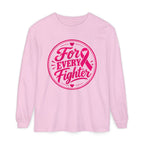 Breast Cancer Awareness Long Sleeve Tee - "For Every Fighter" Pink Ribbon
