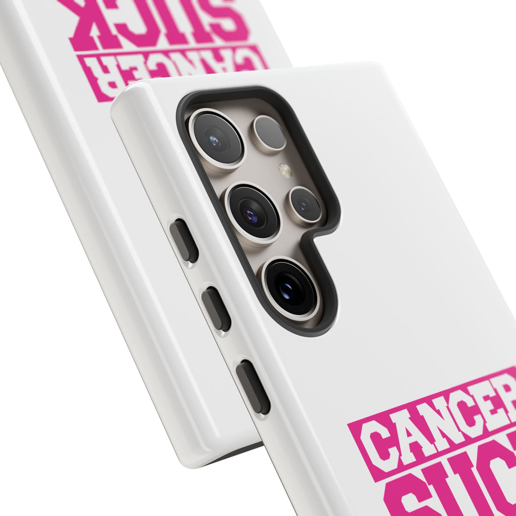 Phone Case - "Cancer Suck" Pink Awareness Tough Case
