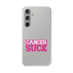 Phone Case — "Cancer Suck" Pink Awareness Flexi Case