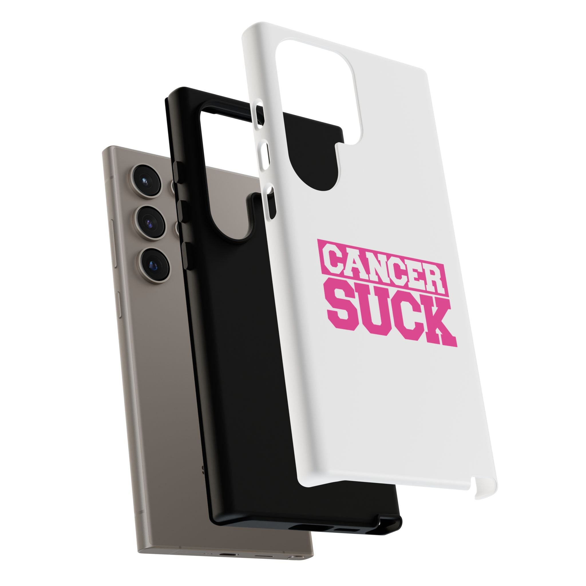 Phone Case - "Cancer Suck" Pink Awareness Tough Case