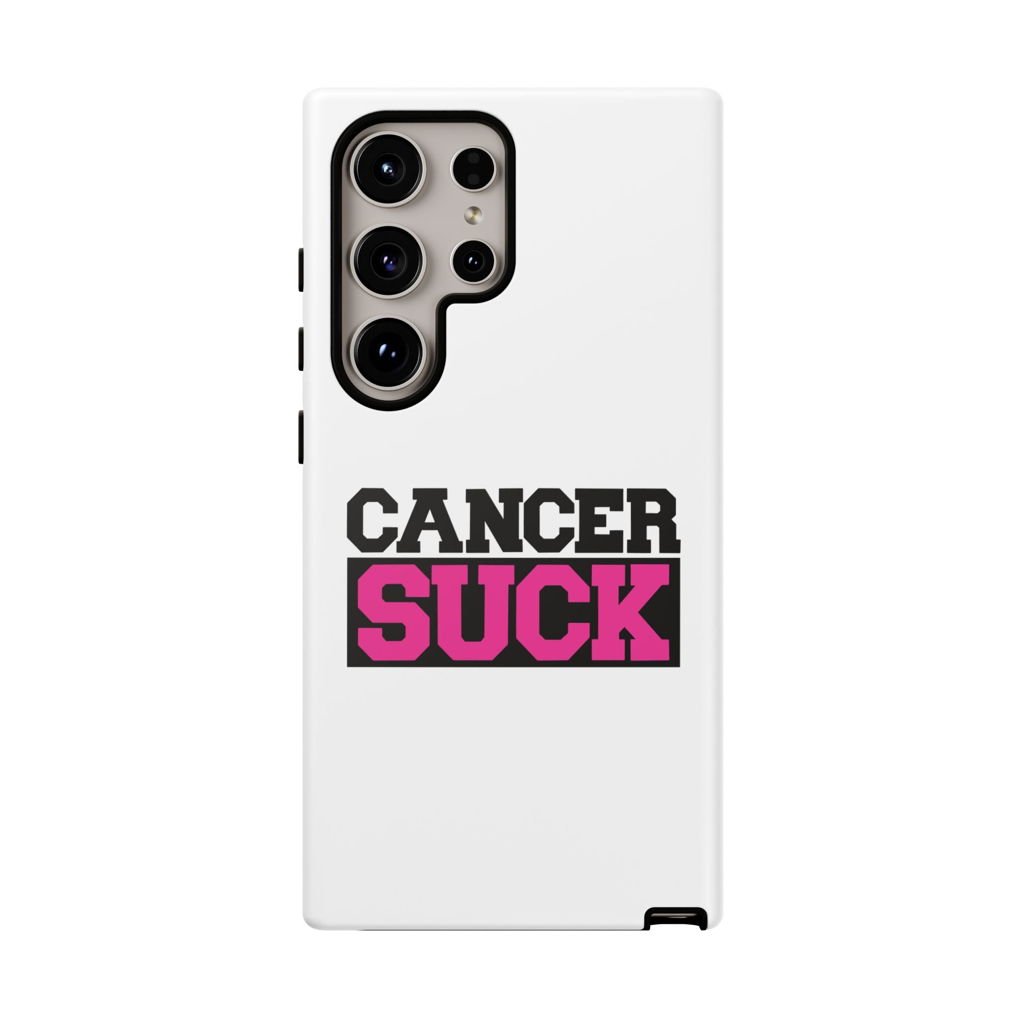 Phone Case — "Cancer Suck" Pink Awareness Tough Case