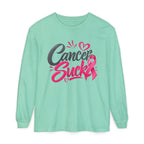 Cancer Sucks Long Sleeve Shirt — Breast Cancer Awareness Ribbon Tee