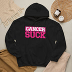 Cancer Suck Hoodie — Bold Pink Cancer Awareness Pullover