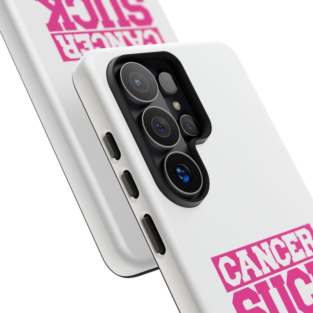 Phone Case - "Cancer Suck" Pink Awareness Tough Case