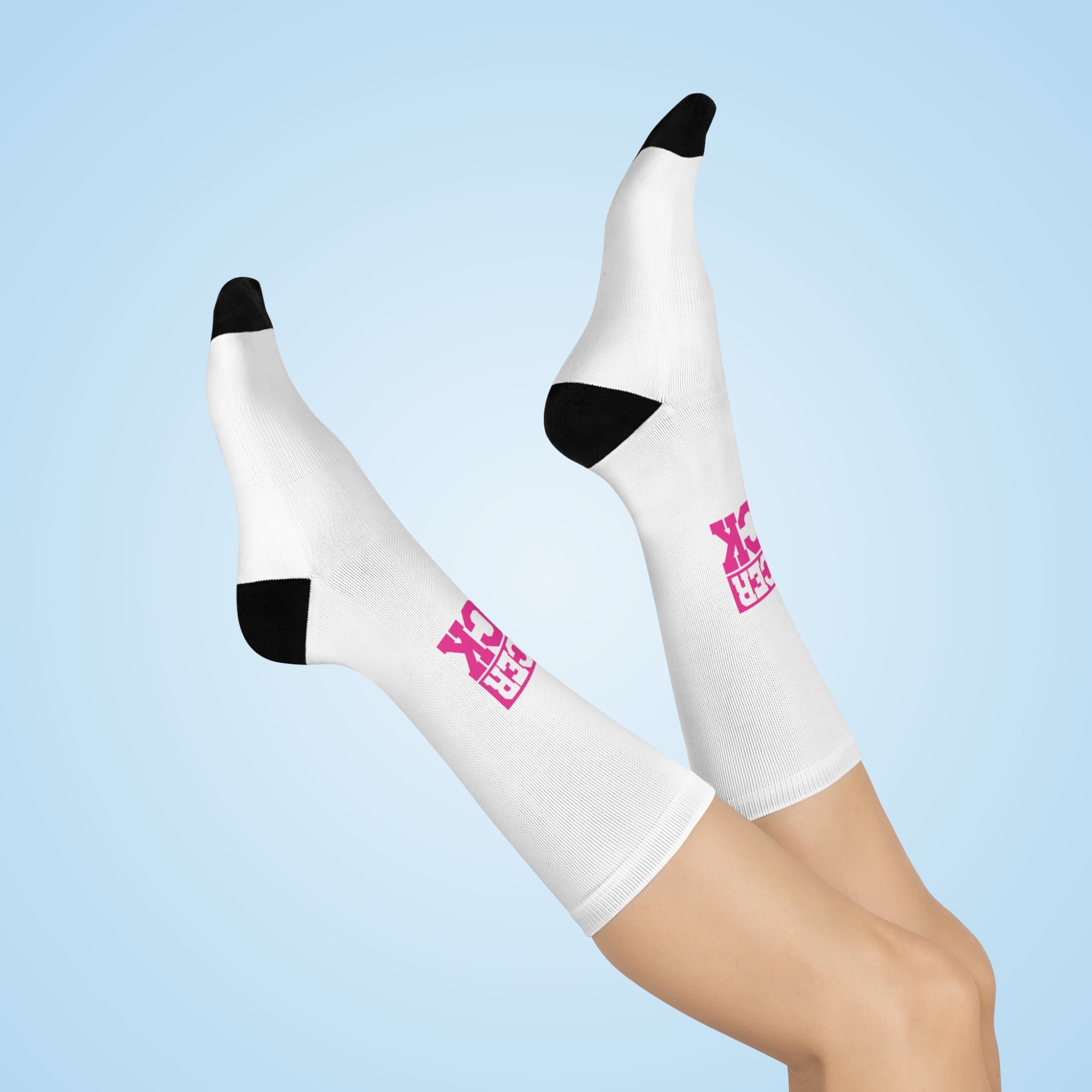 Cancer Suck Crew Socks — Pink Awareness Cushioned Socks