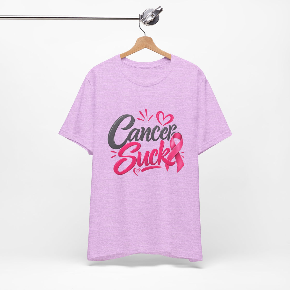 Breast Cancer Awareness Tee — "Cancer Sucks" Pink Ribbon Shirt