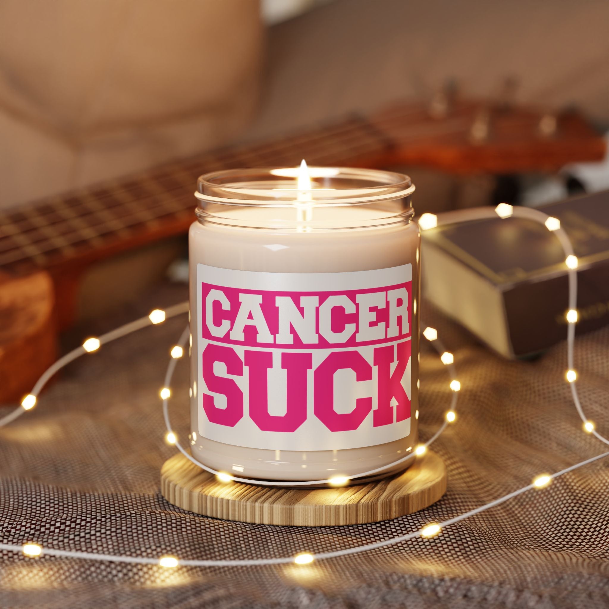 Cancer Suck Soy Candle — 9 oz Scented Support Candle