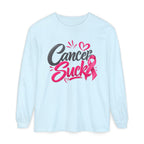 Cancer Sucks Long Sleeve Shirt — Breast Cancer Awareness Ribbon Tee