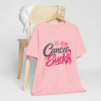Breast Cancer Awareness Tee — "Cancer Sucks" Pink Ribbon Shirt