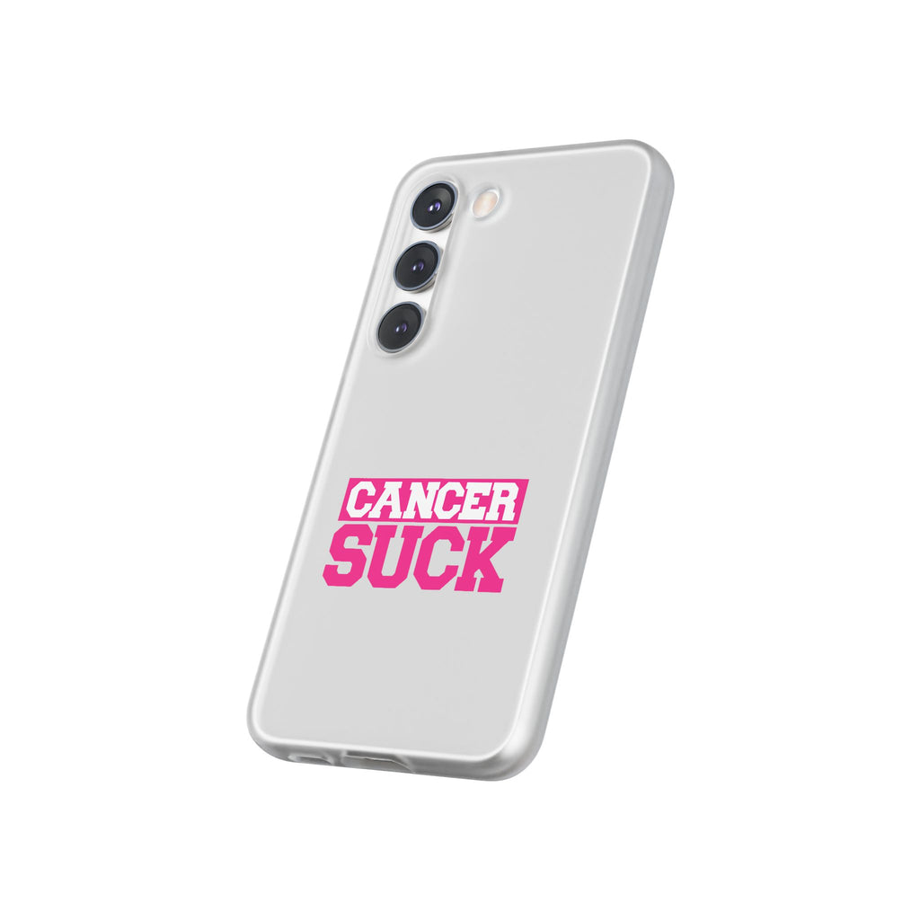 Phone Case — "Cancer Suck" Pink Awareness Flexi Case